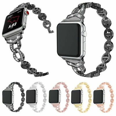 #ad Bling Bracelet Stainless Steel Watch Wrist Band Strap For Fitbit Versa 2 Lite $11.99