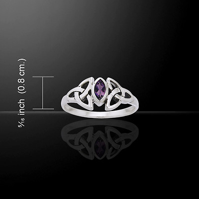 #ad Celtic Knot Birthstone .925 Sterling Silver Ring by Peter Stone Gem Jewelry $39.97