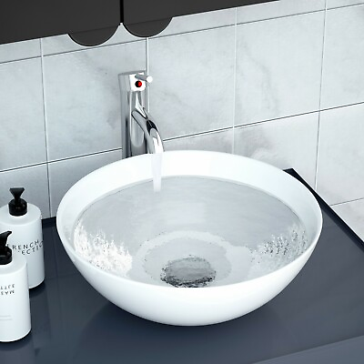 #ad DeerValley Round Bathroom Vessel Sink Countertop Vanity Basin Bowl Accessories $49.91