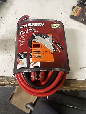 #ad Husky 8 Gauge 12 Foot Booster Cable Red and Black $18.00