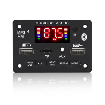 #ad FM Bluetooth Car Audio MP3 Decoder Board Remote Control Wireless TF Card Module $10.49