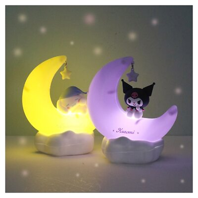 #ad Cute Moonlight Night Lamp Anime Kuromi Cinnamon Bedside Lamp Table Lamp $24.95