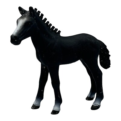 #ad Schleich Lipizzaner Black Foal Baby Horse Figure White Stockings Face D73527 Toy $6.75