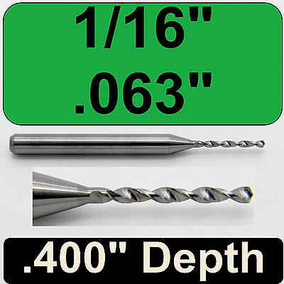 #ad 1 16quot; .063quot; Diameter Solid Carbide Drill 1 8quot; Shank Kyocera #105 0630.400 $7.10