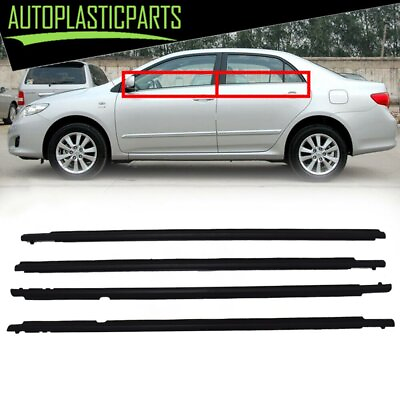 #ad 4 × Weather Strip Window Moulding Trim Seal Belt For Toyota Corolla 2009 2012 $24.99