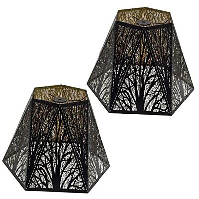 #ad 2 Pack Metal Lamp Shades Vintage Lampshade for Table Lamp and Hexagon Trees $97.48