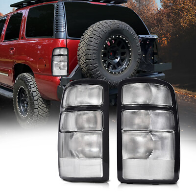 #ad Pair Fit For 2000 2006 Chevy Suburban Tahoe GMC Yukon Tail Lights Brake Lamps $67.57