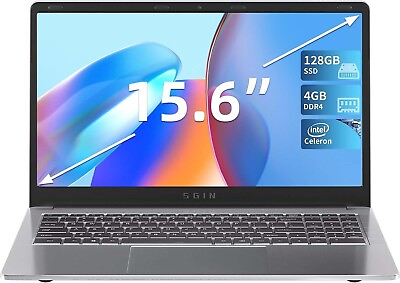 #ad SGIN 15.6quot; HD 2.8GHz Laptop Intel Celeron N4020 with 4GB DDR4 128GB SSD Sliver $169.00