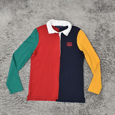 #ad Tommy Hilfiger Women#x27;s Size S Basic Crest Colorblocked Multicolor Solid Cotton C $14.02
