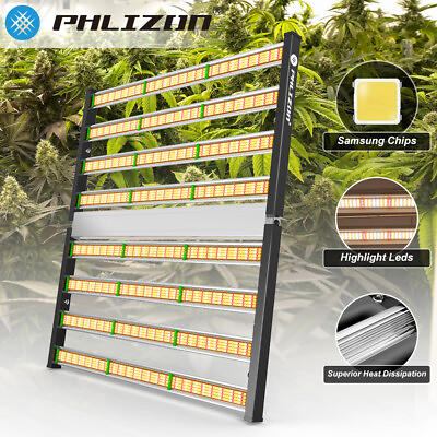 #ad Phlizon 1000W Led Grow Lights Fixture Full Spectrum Hydroponic Indoor Veg Bloom $459.67