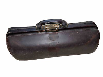 #ad MIKA Hanver Doctor#x27;s Case Made of Real Leather Saddle Leather W Lock Brown $150.00