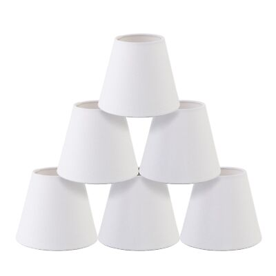 #ad Chandelier Shades Set of 6Small lamp Shades clip on bulb mini lamp shade wi... $42.42