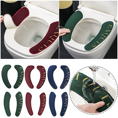 #ad Bathroom Protective Cover Toilet Soft Warmer Full Shaped Toilet Seat Cushion $9.30