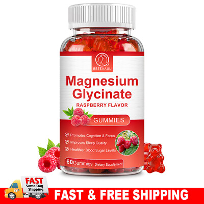 #ad Magnesium Glycinate Gummies High Strength 500mg Stress amp; Anxiety Relief 60PCS $15.07