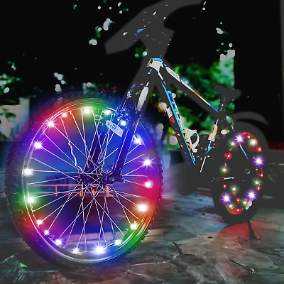 #ad LED Bike Wheel Light Night Cycling Bicycle Waterproof，3 Modle Lighting 2 Pack $11.99