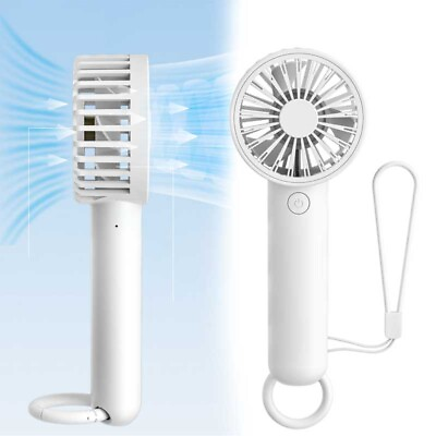 #ad Mini Portable 3 Speeds Handheld Cooling Fan USB Rechargeable Pocket Size White $9.99
