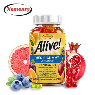 #ad Alive Men#x27;s Gummy Multivitamin Energy amp; Immune Support Nervous System Health $12.28