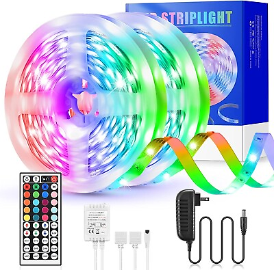 #ad 32FT Flexible Strip Light LED Remote Lights Room TV Party Christmas Holiday gift $12.95
