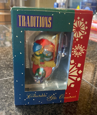 #ad New Traditions Collectible Christmas Ornament Home Sweet Home Birds in Mailbox $14.99