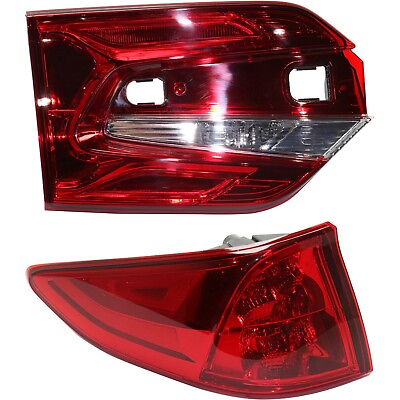 #ad Tail Light Set For 2018 2023 Honda Odyssey LH Inner Outer Clear Red Halogen LED $198.80