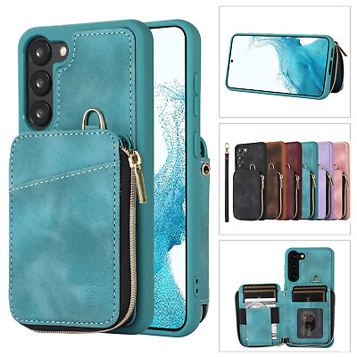 #ad Shockproof Handy Leather Credit Card Wallet Case Cover For Samsung Galaxy Phone $11.99
