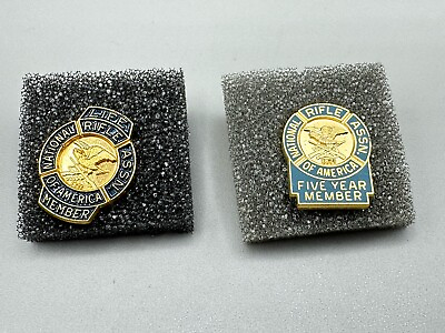#ad NRA 5 Year amp; Life Member National Rifle Association Of America Lapel Pin Badge $15.99