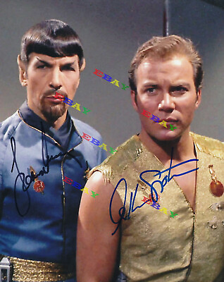 #ad Leonard Nimoy amp; William Shatner Star Trek Autographed Signed 8x10 Photo REPRINT $18.99