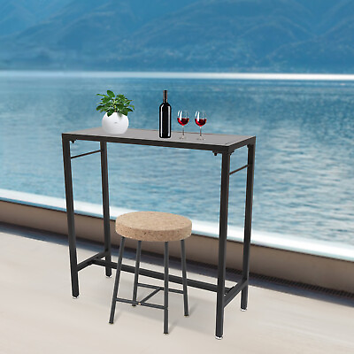 #ad 39quot; Tall Bar Height Table Patio Bar Table Outdoor Garden Bar Pub Table Stand $58.90