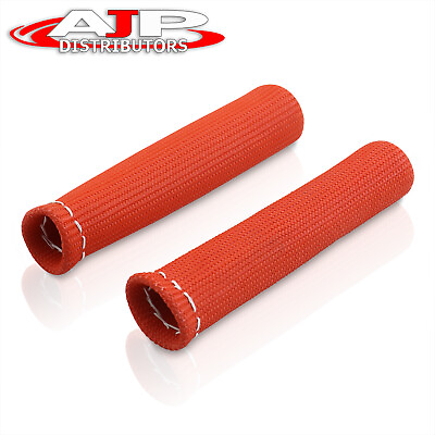 #ad For Smart 6quot; 2PC Spark Plug Wire Tube Insulator Thermal Wrap Protector Unit Red $11.99