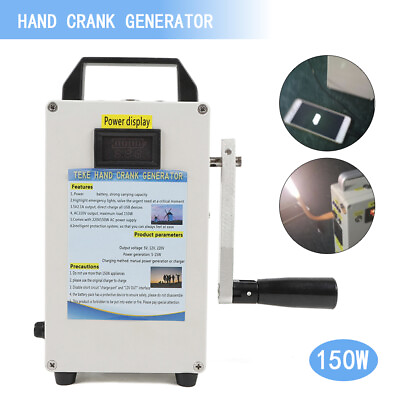 #ad Hand Crank Generator USB Outdoor Travel Emergency Power Supply Charger Portable $109.00