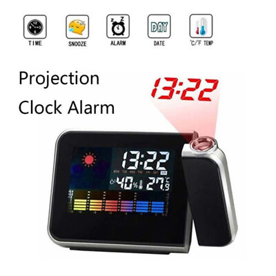 #ad LCD Digital LED Projector Projection Weather Station Calendar Snooze Alarm Cl Wa AU $16.12