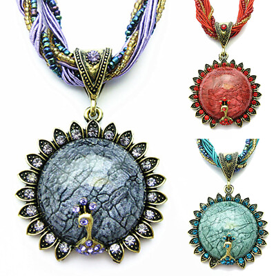 #ad Fashion Pendant Chain Crystal Choker Bohemian Retro Necklace Jewelry US FAST $6.98