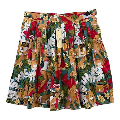 #ad Grace Karin Women Skirt Plus Size 3XL Hawaiian Pin Up Floral Pleated Skirt $14.99