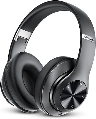 #ad #ad NEW Wireless Bluetooth 5.0 Headphones Headset Over Ear FM Radio MIC Foldable $16.99