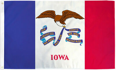 #ad Iowa Flag 3x5ft House Flag US State Flag IA Flag 100D FABRIC $8.88