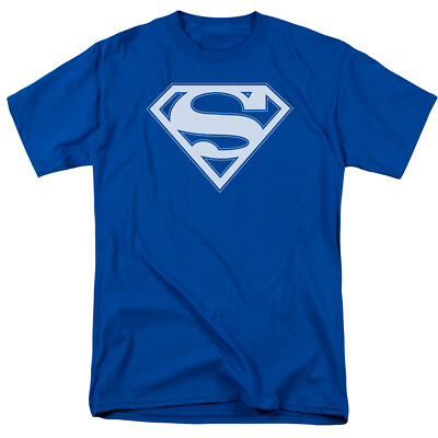 #ad SUPERMAN BLUE amp; WHITE SHIELD Licensed Adult Men#x27;s Graphic Tee Shirt SM 5XL $22.99