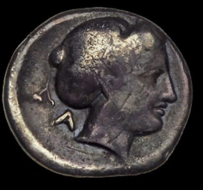 #ad 375 300 BC Corinth Silver Hemidrachm Pegasos comes with collectors tag $525.00