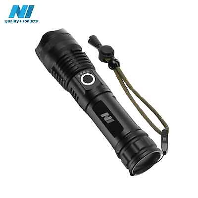 #ad Flashlight LED Aluminum Zoomable 1200 Lumens 26650 lithium Rechargeable Battery $11.49