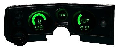 #ad 1969 Chevelle Digital Dash Panel Gauges Green LEDs Lifetime Warranty USA Made $389.85