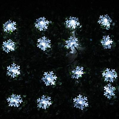 #ad 30 LED Snowflake String Light Christmas Decorative Lightning Decoration New $11.95