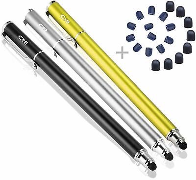 #ad 2 in 1 Universal Capacitive Stylus styli 5.5quot; L with 20 Pcs Replacement Rubber $9.99