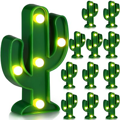 #ad 12 Pieces LED Cactus Light Cactus Lamp Cute Cactus Decor LED Night Light Tabl... $46.61