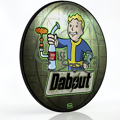 #ad Fallout Dab Boy Parody Mousepad 7.5 inch circle mousepad Stoner 420 gift $13.49
