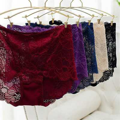 #ad Women Lace Panties Seamless Sexy Underwear High Waist Knicker Lingerie Female US $5.29