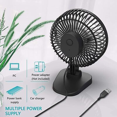 #ad Desk Fan Oscillating Small Stand Room Cooling Cooler Electric Quiet Work 4 Inch $14.99