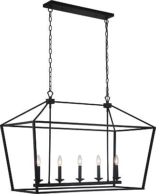 #ad #ad Craftmade 52975 FB Flynt 5 Light 40quot; Wide Taper Candle Chandelier Open Cage $298.38