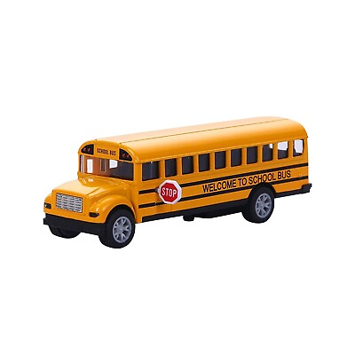 #ad 13cm School Bus DieToy Car Toys Kids Pull Back School Bus Model Back Car Toy ^ $13.92