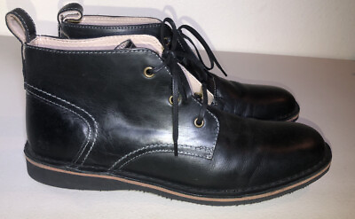 #ad NEW ANDREW MARC BLACK LEATHER WOODSIDE CHUKKA BOOTS SIZE 9D $46.00