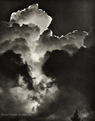 #ad 1960s Vintage CEDRIC WRIGHT Stormy Clouds Sky Landscape Photo Gravure Art 12X16 $157.14