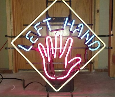 #ad New Left Hand Palm Reader Neon Light Sign 24quot;x24quot; Lamp Poster Real Glass $231.39